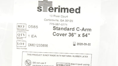 Sterimed 0585 Stericover Standard C-Arm Cover 36inch x 54inch